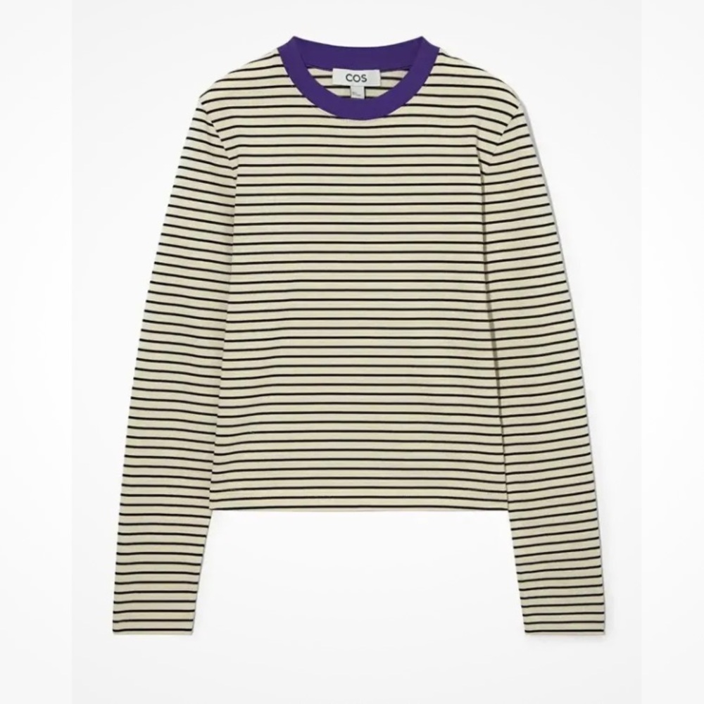 COS slim fit heavy weight long sleeve t shirt